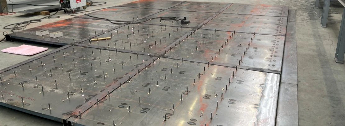Manufacture of an oven ceiling using steel construction in our own workshop